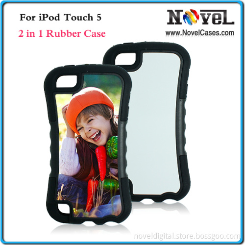 2014 Wholesale 2 in 1 Sublimation Phone Case for iPod Touch 5